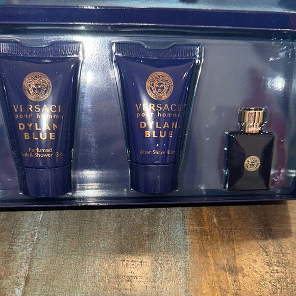 Versace Pour Homme Dylan Blue Travel Gift Set, NIP - Picture 3 of 6